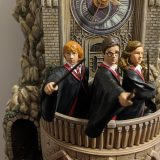 The wonderfully detailed Ron, Harry, and Hermione with wands at the ready