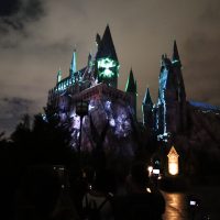 Voldemort’s voice and visage play a huge part in “Dark Arts at Hogwarts Castle.”