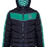 You’ll be warm and repping your House pride in this Slytherin padded jacket from Merchoid.