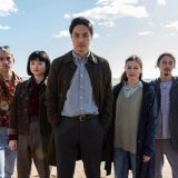 Kelly Macdonald poses with her “Giri/Haji” castmates.