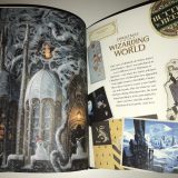 The “Christmas in the Wizarding World” spread is full of sweets, snowy Hogwarts scenes, and
