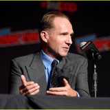 Ralph Fiennes speaks during “The King’s Man” panel at New York Comic Con.