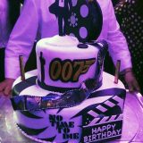 A beautiful “James Bond”–themed cake was enjoyed by the “No Time to Die” cast at their wrap party in Italy.