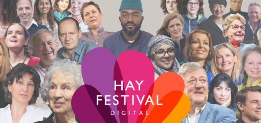 A montage of the speakers for Hay Festival Digital is pictured.