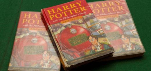 A photo of three first editions of "Harry Potter and the Philosopher's Stone" that are up for auction by Hanson's Auctioneers.