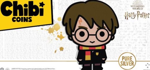 An image of New Zealand Mint's first "Harry Potter" chibi coin.