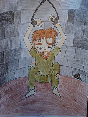 Pictured is an illustration for the United Kingdom edition of “The Ickabog” by Caitlyn, 8, of the UK.