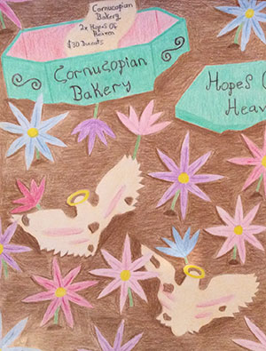 Pictured is an illustration for the United Kingdom edition of “The Ickabog” by Ella, 12, of Australia.