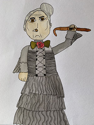 Pictured is an illustration for the United Kingdom edition of “The Ickabog” by Jordyn, 8, of Australia.