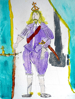 Pictured is an illustration for the United Kingdom edition of “The Ickabog” by Kit, 7, of the UK.