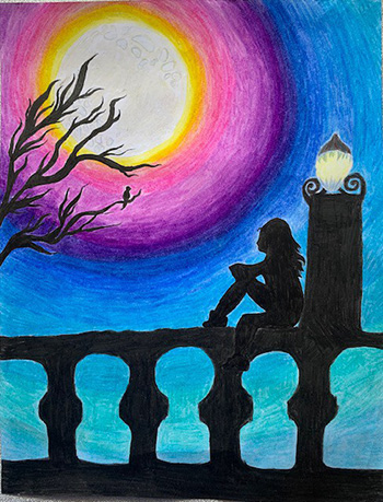 Pictured is an illustration for the United Kingdom edition of “The Ickabog” by Sakina, 12, of the UK.