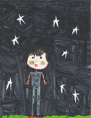 Pictured is an illustration for the United States edition of “The Ickabog” by Anabelle, 9, of Florida.