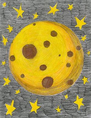 Pictured is an illustration for the United States edition of “The Ickabog” by Eden, 9, of Ontario, Canada.