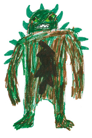 Pictured is an illustration for the United States edition of “The Ickabog” by Jasper, 11, of New York.
