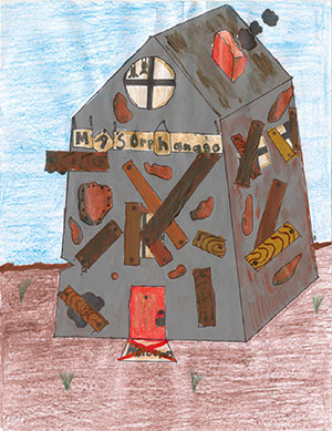 Pictured is an illustration for the United States edition of “The Ickabog” by Manvik, 10, of California.
