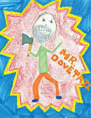 Pictured is an illustration for the United States edition of “The Ickabog” by Taarika, 9, of California.