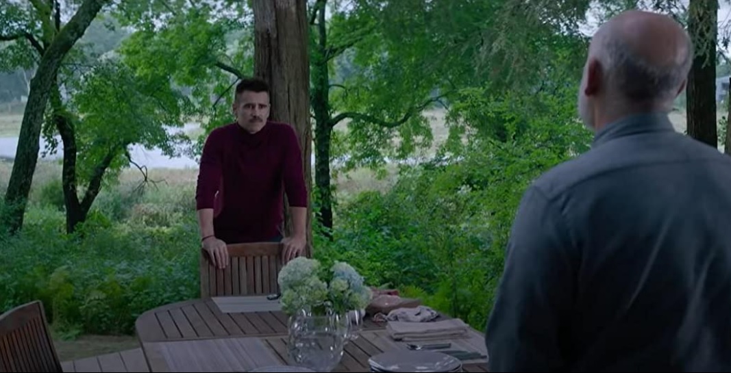 Colin Farrell is pictured in a film still from “Ava”.