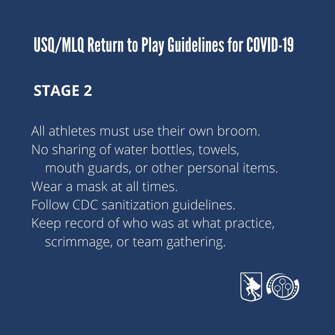 Players have to use their own broom, personal items and have to wear mask all times.