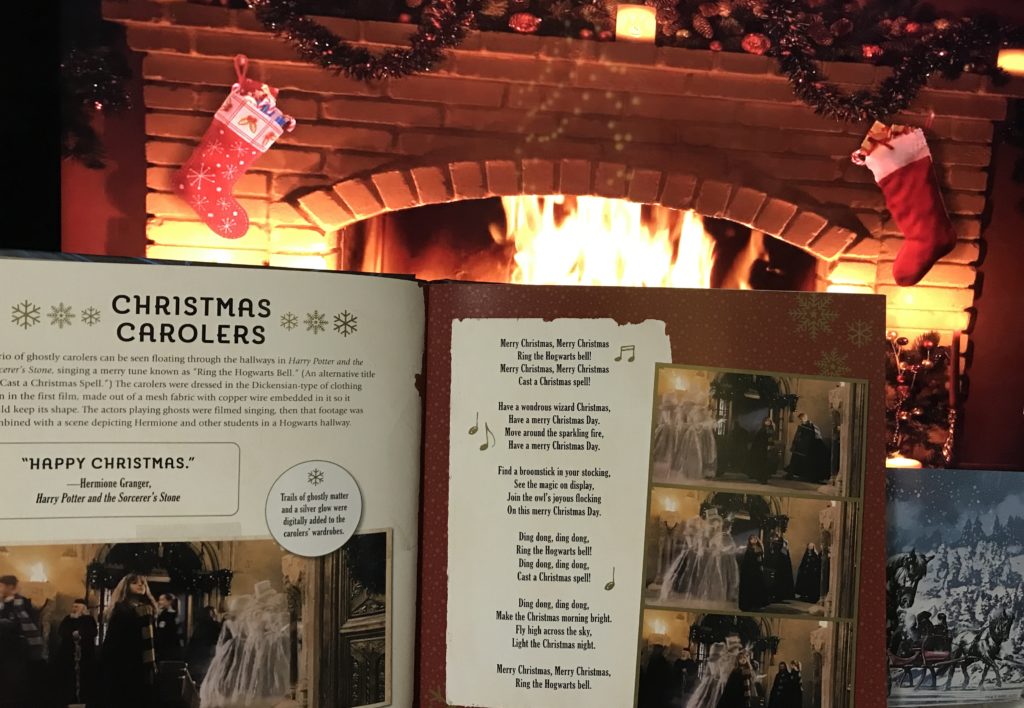 The Christmas Carols page of the book.