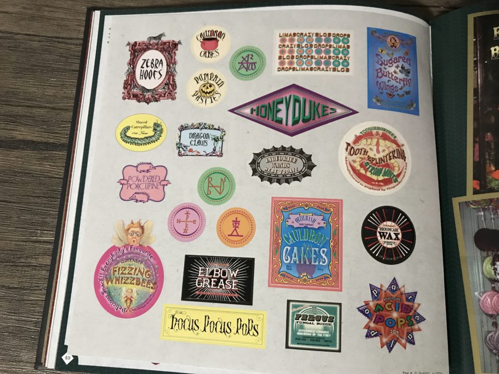 The sticker page to do with Honey Dukes