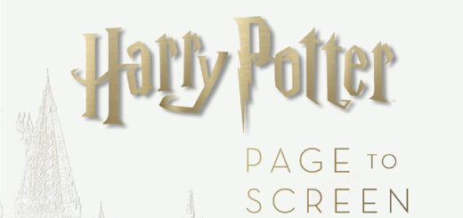 White background with the words "Harry Potter Page to Screen the Complete Filmmaking Journey" in gold letters