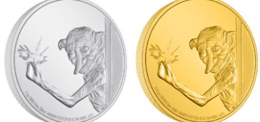 New Zealand Mint Dobby the House Elf silver and gold coins
