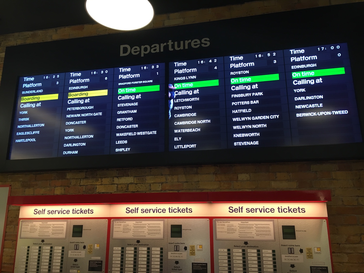 “Chaos at Hogwarts” King’s Cross departure board