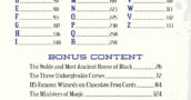“The Unofficial Harry Potter Character Compendium” table of contents