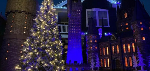 Joel Pace's Hogwarts display in South Austin