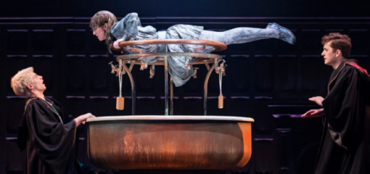 Brady Dalton Richards, Michela Cannon, and James Romney in "Harry Potter and the Cursed Child" (Matthew Murphy)