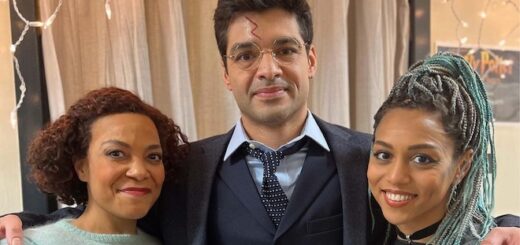 Kevin Rico Angulo, Rachel Leslie, and Sarita Amani Nash, in the roles of Harry, Ginny, and Delphi in "Harry Potter and the Cursed Child."