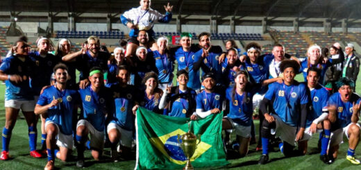 There is a group photo of Muggle quidditch players.