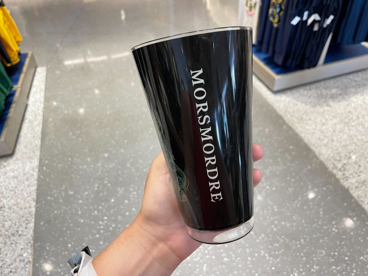 A new Dark Mark cup at Universal Orlando Resort features “Morsmordre” written on one side.