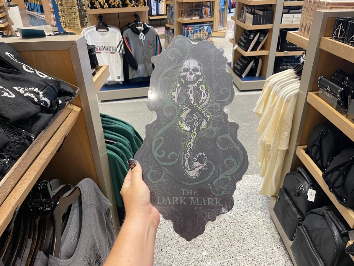 A new sign featuring the Dark Mark is now on sale at Universal Orlando Resort.