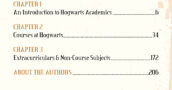 “The Ultimate Wizarding World Guide to Magical Studies” table of contents