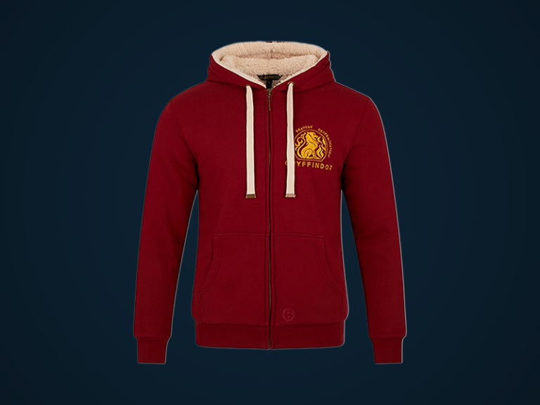 Gryffindor Fleece Hoodie – Sherpa-Lined with Crest
