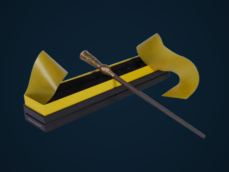 Cup of Hufflepuff Wand – 14.5″ Collectible Wizard Wand – Gold Detailing & Badger Emblem