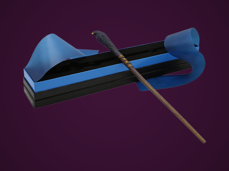 Ravenclaw Mascot & Traits Wand – Second Edition Collectible Wand with Eagle Sculpture & Quote