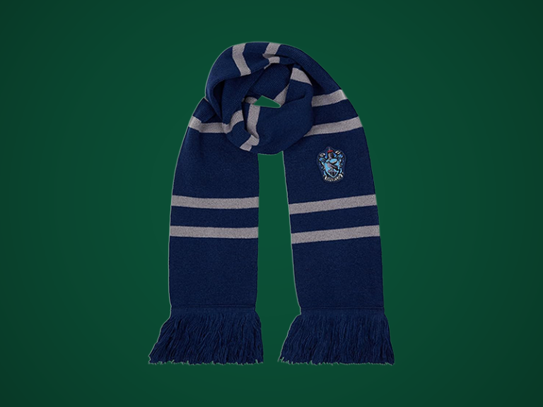 Ravenclaw Knitted Crest Scarf – Embroidered House Badge