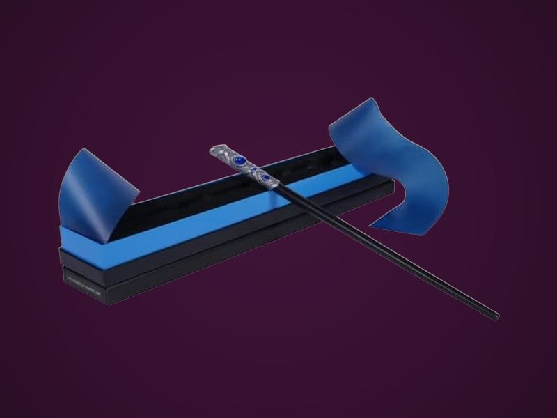 The Diadem of Ravenclaw Wand – 15″ Collectible Wizarding Wand – Sapphire-Inspired Detailing