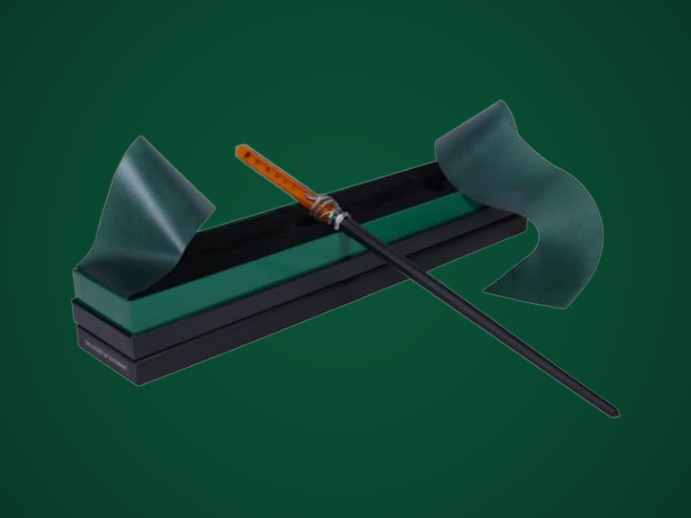 The Locket of Slytherin Wand – 14.5″ Collectible Wizard Wand – Emerald Jewel & Deluxe Display Box