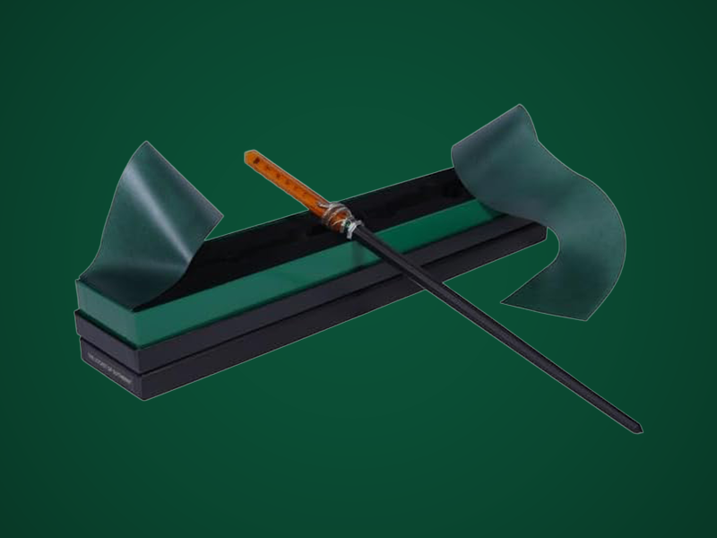 The Locket of Slytherin Wand – 14.5″ Collectible Wizard Wand – Emerald Jewel & Deluxe Display Box