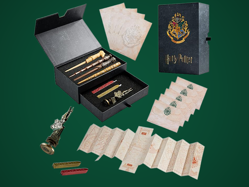 Harry Potter Writing Set with Wand Pens Stationery Box