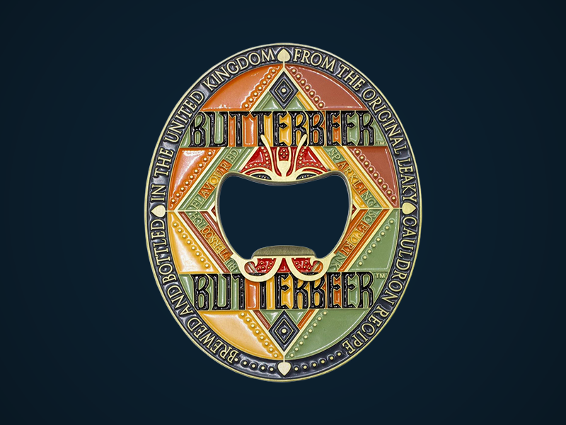 Harry Potter Magnet Bottle Opener – Butterbeer Design Collectible by MinaLima