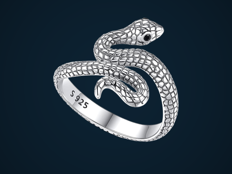 Adjustable Snake Band Ring
