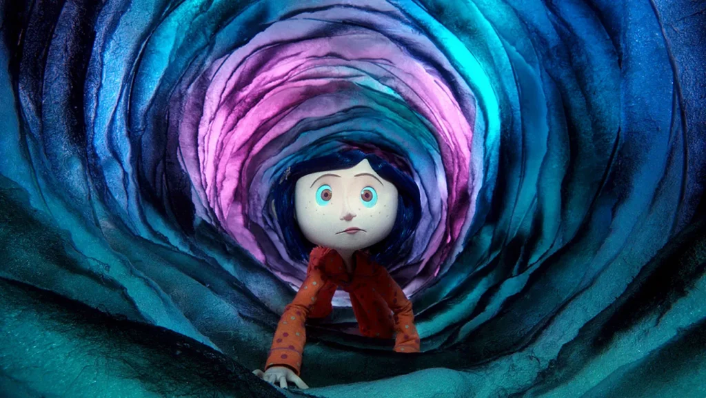 A film poster for Coraline